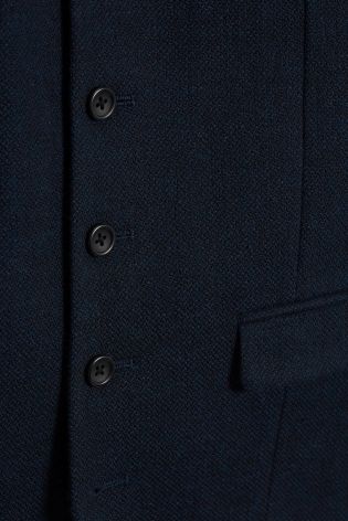 Navy Textured Jacket